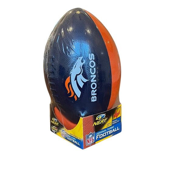 Sealed NERF NFL Football DENVER BRONCOS New Kenner 1998 Original Turbo Football - Picture 1 of 14